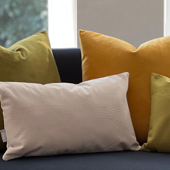 Luxury Super Soft Velvet Cushion Mustard Yellow, 6 of 6