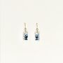 Delicate Blue Floral Handmade Clay Dangle Earrings, thumbnail 6 of 6