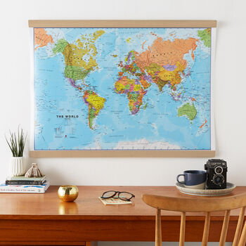 World Canvas Map Print, 4 of 7