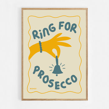 Ring For Prosecco Print Three Colour Options, 11 of 11