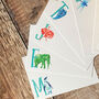 Set Of 10 Animal And Letter Notecards: Personalised, thumbnail 10 of 12