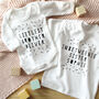 Personalised Littlest Sibling Sets Or Single Babygrow, thumbnail 1 of 4