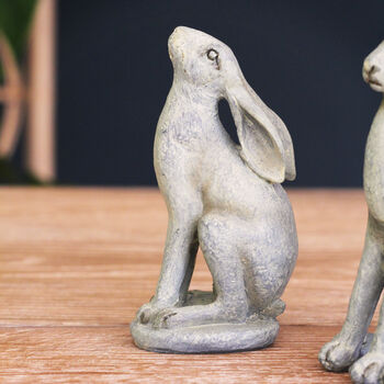 Set Of Grey Mini Hares, 3 of 4
