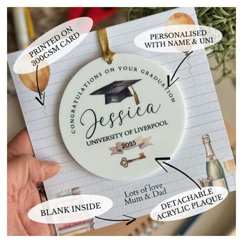 Graduation University Congratulations Keepsake Card, 4 of 4