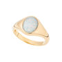 Sterling Silver Opal Signet Ring, thumbnail 3 of 7