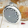 Shimmering Geometric Personalised Hip Flask, thumbnail 1 of 7