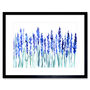 Flowers Lavender Watercolour Meadow Wall Art Print, thumbnail 1 of 3