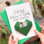 Personalised Christmas Card For Best Wife And Mummy, Husband And Daddy Origami Heart Keepsake Gift, thumbnail 3 of 8