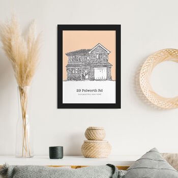 Personalised Home Portrait Sketch Print, 6 of 12
