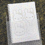 Bunny Bows Kawaii Foil Notebook, thumbnail 3 of 3
