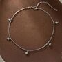 Starburst Charm Bracelet/Anklet In Sterling Silver, thumbnail 1 of 12