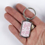 Pink Jasmine Flower Millefiori Handprinted Keyring, thumbnail 7 of 12