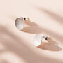 Oval Disc Sands Stud Earrings, thumbnail 1 of 5