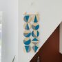 Teal And Grey Plywood Geometric Modern Wall Hanging Art, thumbnail 3 of 8