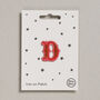 Letter D Alphabet Iron On Patch, thumbnail 1 of 4