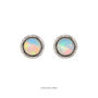 Maya Opal Stud Earrings Silver Or Gold Plated, thumbnail 5 of 12