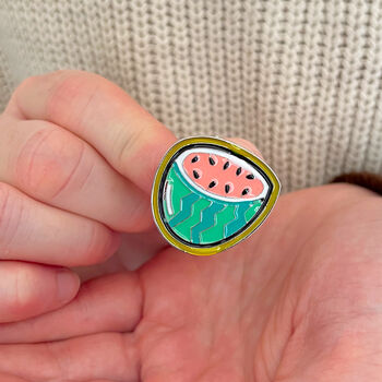 Pizza Slice Enamel Pin Badge Hard Brooch Pins, 5 of 9