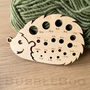 Hedgehog Shaped Knitting Needle Gauge And Stitch Marker Set, thumbnail 2 of 7