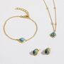 Turquoise Necklace Bracelet And Earring Jewellery Set, thumbnail 1 of 6