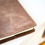 Vintage Leather Personalisable Lined Notebook Journal Diary Perfect Father's Day Gift, Great Gift For Dad Or Grandad, thumbnail 11 of 12