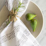 Misty Grey Cotton Hand Block Printed Napkins, thumbnail 5 of 8