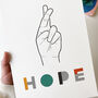 'Hope' Illustrated Line Drawing And Typography Print, thumbnail 3 of 3