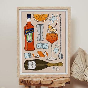 Illustrated Bespoke Cocktail Art Print, 3 of 4