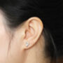 Set Of Six Mix And Match Pebble Stud Earrings With Rough Diamonds, thumbnail 4 of 4