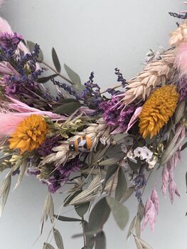 Small Spring Dried Flower Wreath Mothers Day Gift, 4 of 7