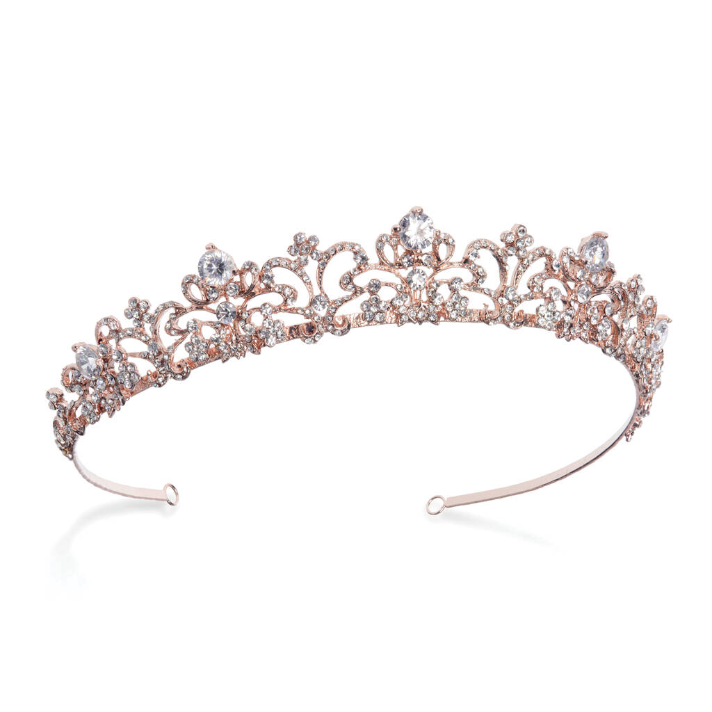 Silver, Rhodium, Gold Or Rose Gold Plated Bridal Tiara By Ivory & Co.
