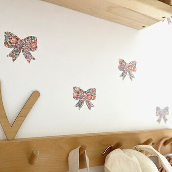 Liberty Fabric Bow Wall Stickers, 9 of 11