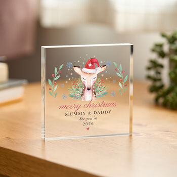 Merry Christmas Acrylic Plaque Gift For Mummy And Daddy, 5 of 6