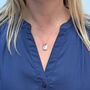 The Duo Moonstone Necklace, Silver, thumbnail 2 of 10