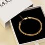 Adjustable Curb Chain Bracelet 18ct Gold Plated, thumbnail 1 of 3