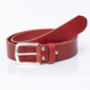 Premium Handmade Mens Leather Belt Red 35mm Wide, thumbnail 6 of 9
