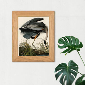 Audubon Great Blue Heron Natural Wooden Oak Frame, 2 of 5
