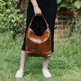 Leather Shoulder Bag, Tan, thumbnail 2 of 6