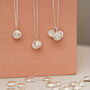 Small Initial Pebble Necklace. Recycled Sterling Silver, thumbnail 5 of 11