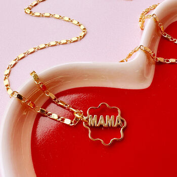 Bloomin' Lovely Mum Gold Plated Mother's Day Mama Necklace, 2 of 8