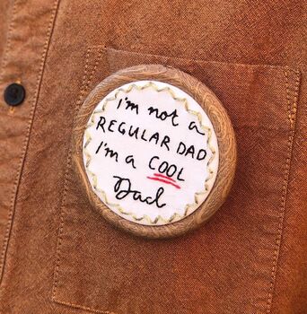 Cool Dad Father’s Day Embroidered Badge And Keepsake, 3 of 8