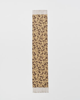 Chocolate Acorn Jacquard Scarf, 3 of 5