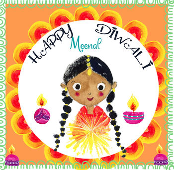 Personalised Diwali Celebration Card, 7 of 8