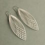 Silver Plated Art Deco Teardrop Earrings, thumbnail 2 of 11