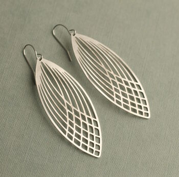 Silver Plated Art Deco Teardrop Earrings, 2 of 11