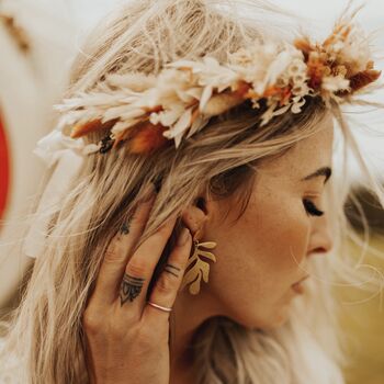 Athena Dried Flower Crown Wedding Headband, 2 of 4