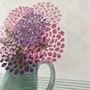Illustrated Vase Of Peonies A4 Print, thumbnail 3 of 5