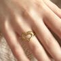 Love Sign Gold Plated Ring, thumbnail 3 of 5