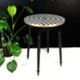 Side Table With Black And White Geometric Design, thumbnail 1 of 5