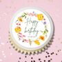 Personalised Wild Flowers Design Edible Drink Toppers, thumbnail 3 of 4