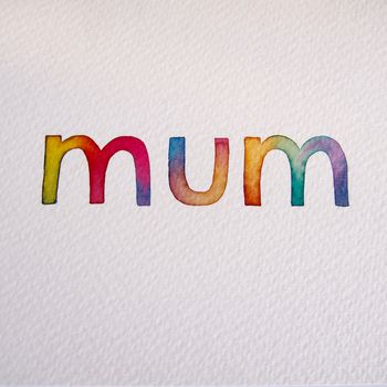 Handmade Watercolour Mothers Day Mum Birthday Card, 5 of 6